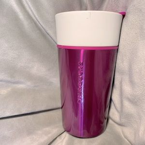 Starbucks 2015 Berry Pink and White Travel Tumbler
